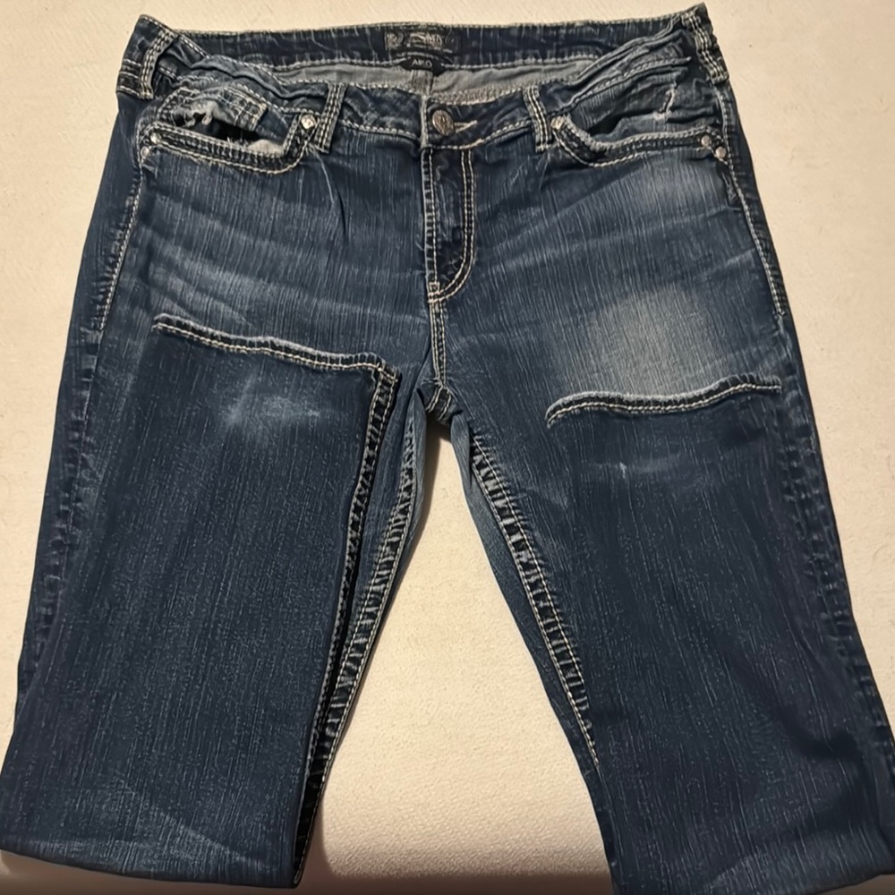 Silver Aiko Jeans Blue Jeans with Vintage Wash